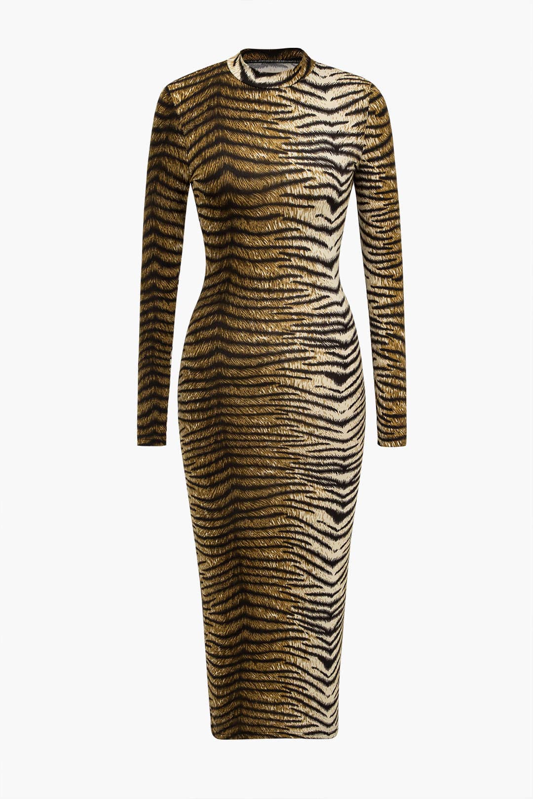 Lacey | Women's Long Sleeve Leopard Print Midi Dress