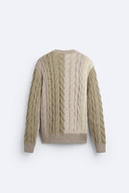 Stanford | Adults' Stylish Color-Block Cable-Knit Sweater