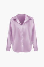 Alix | Women's Elegant Satin Cropped Tie-Front Shirt