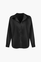 Alix | Women's Elegant Satin Cropped Tie-Front Shirt