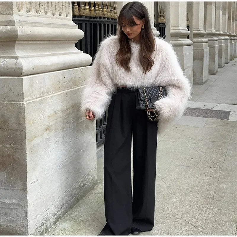 Blake Glamorous Faux Fur Cropped Jacket for Women