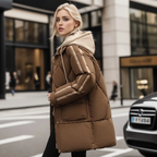 Kinsleigh | Chic Women's Diamond-Quilted Padded Coat
