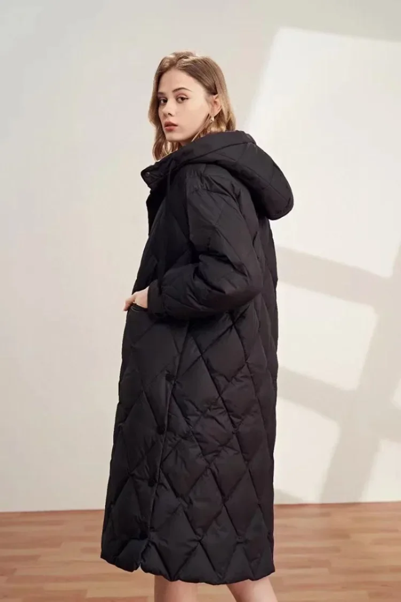Isela | Elegant Diamond-Stitched Women's Puffer Coat