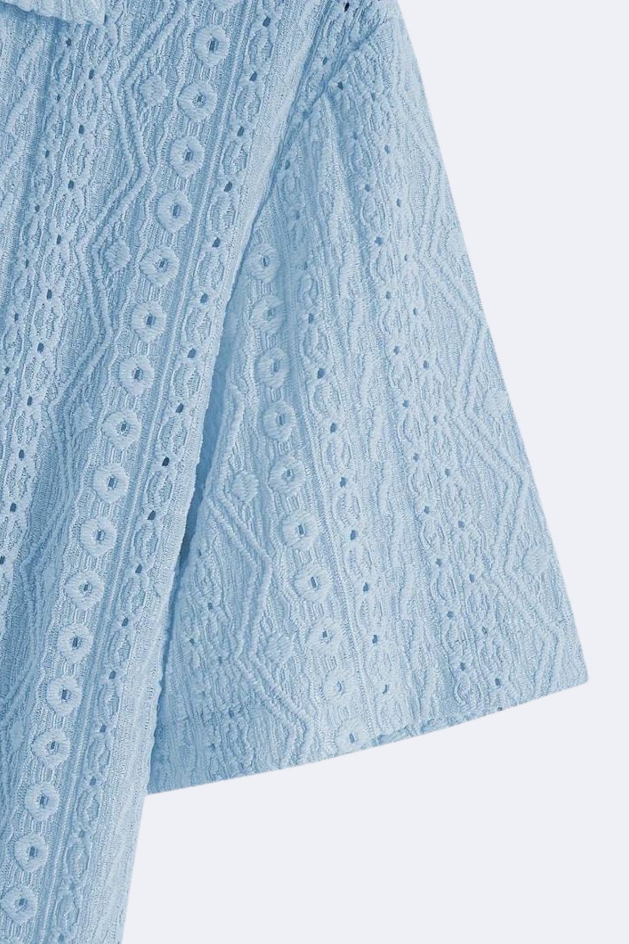 Koda Eyelet Crochet Shirt | Lightweight Men's Summer Top