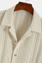 Koda Eyelet Crochet Shirt | Lightweight Men's Summer Top