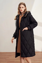 Isela | Elegant Diamond-Stitched Women's Puffer Coat