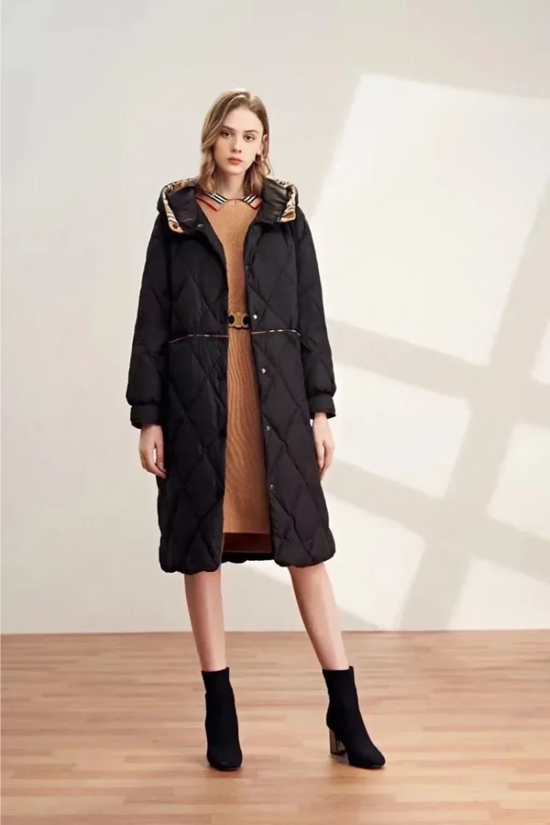 Isela | Elegant Diamond-Stitched Women's Puffer Coat