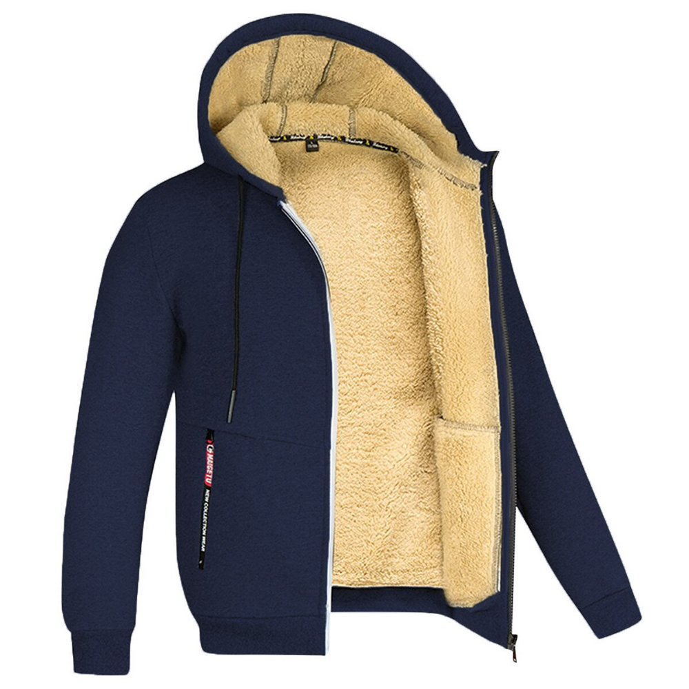 Eleazar | Men's Sherpa-Lined Hoodie Jacket