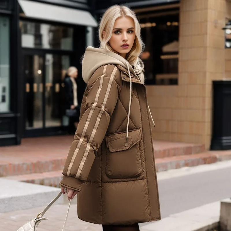 Kinsleigh | Chic Women's Diamond-Quilted Padded Coat