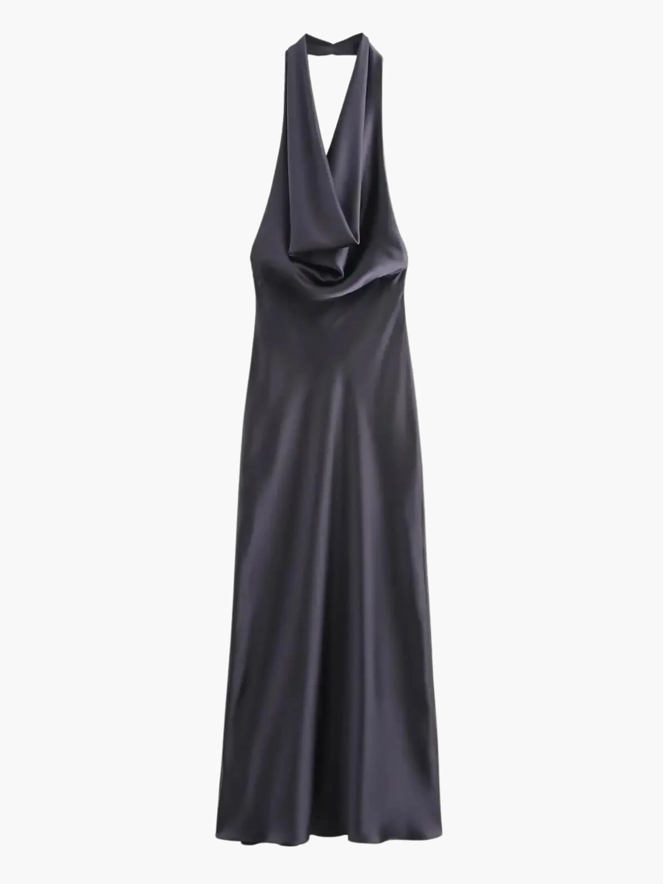 Nika | Women's Elegant Cowl Neck Satin Maxi Dress