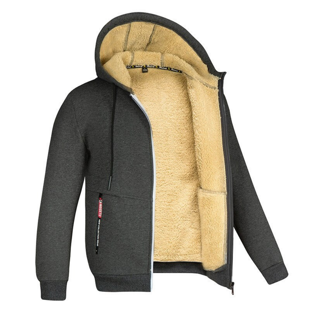 Eleazar | Men's Sherpa-Lined Hoodie Jacket