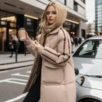 Kinsleigh | Chic Women's Diamond-Quilted Padded Coat