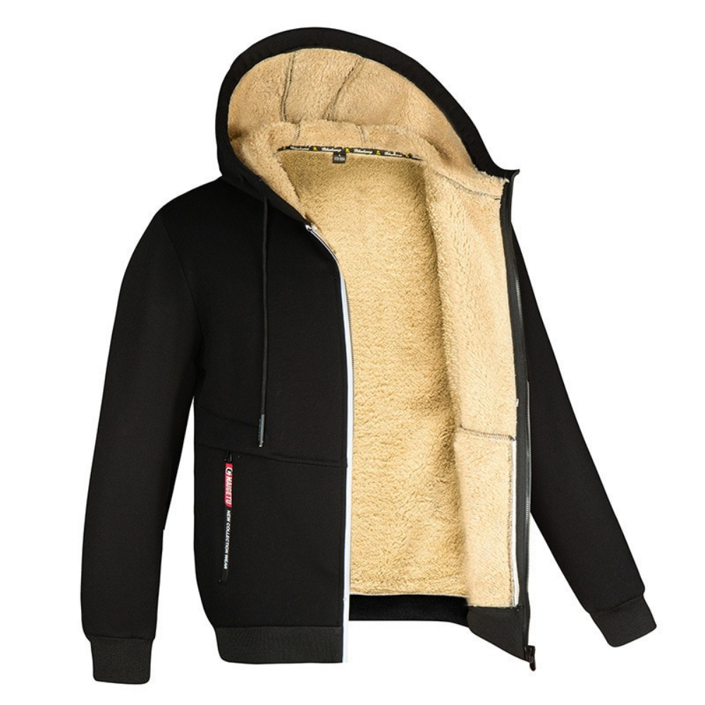 Eleazar | Men's Sherpa-Lined Hoodie Jacket