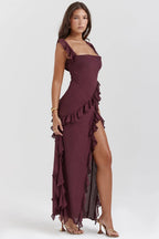 Irina | Elegant Women's Ruffled Maxi Dress