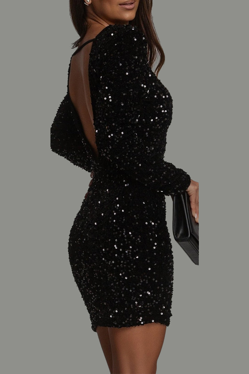 Aubrey | Women's Glamorous Sequin Bodycon Mini Dress