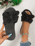 Safiya Ribbon Bow Jute Sandals | Comfortable Women's Summer Footwear