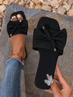 Safiya Ribbon Bow Jute Sandals | Comfortable Women's Summer Footwear