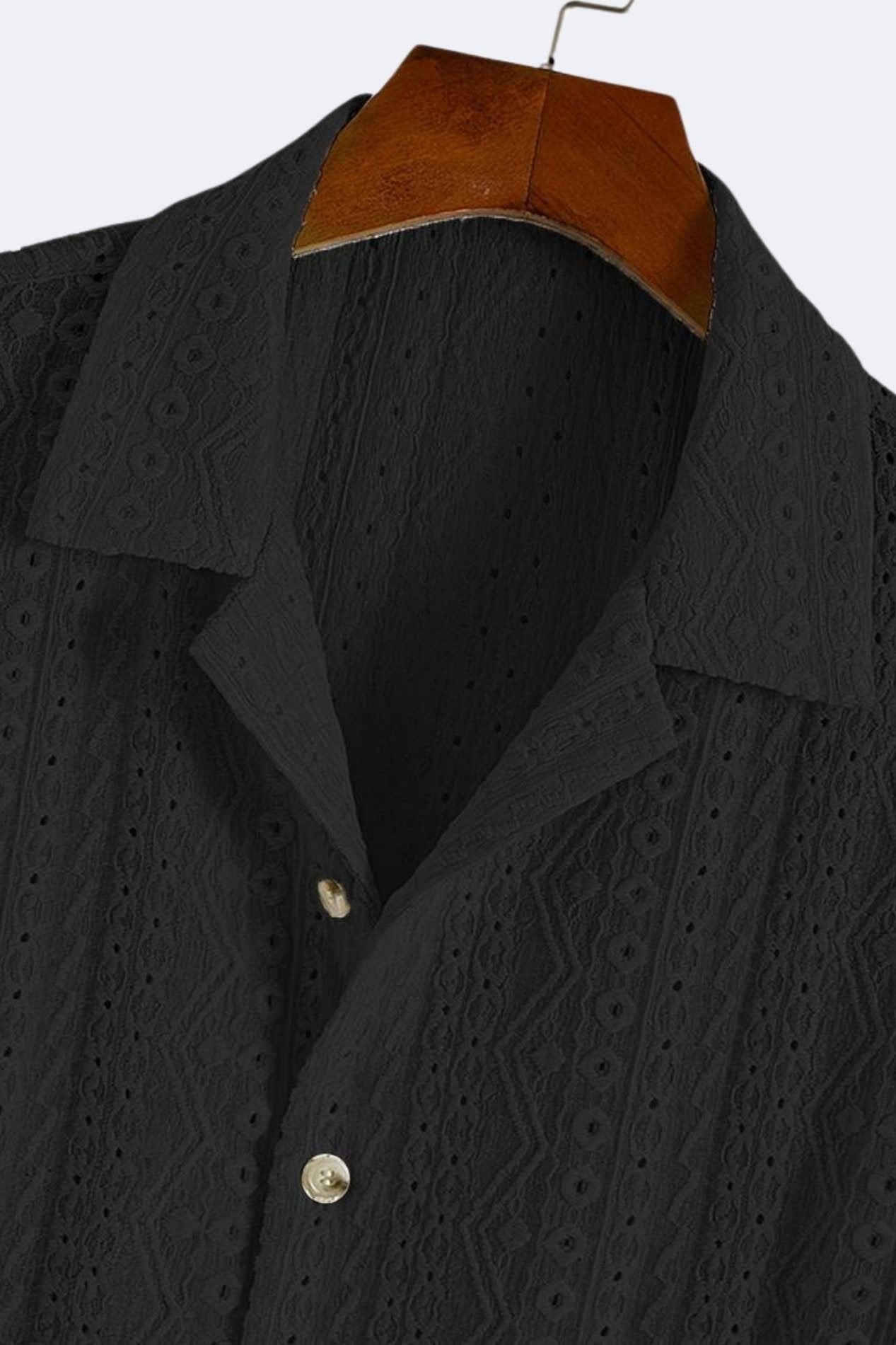 Koda Eyelet Crochet Shirt | Lightweight Men's Summer Top