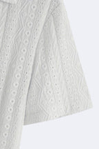Koda Eyelet Crochet Shirt | Lightweight Men's Summer Top