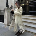 Heidi | Elegant Women's Fringe Hem Coat