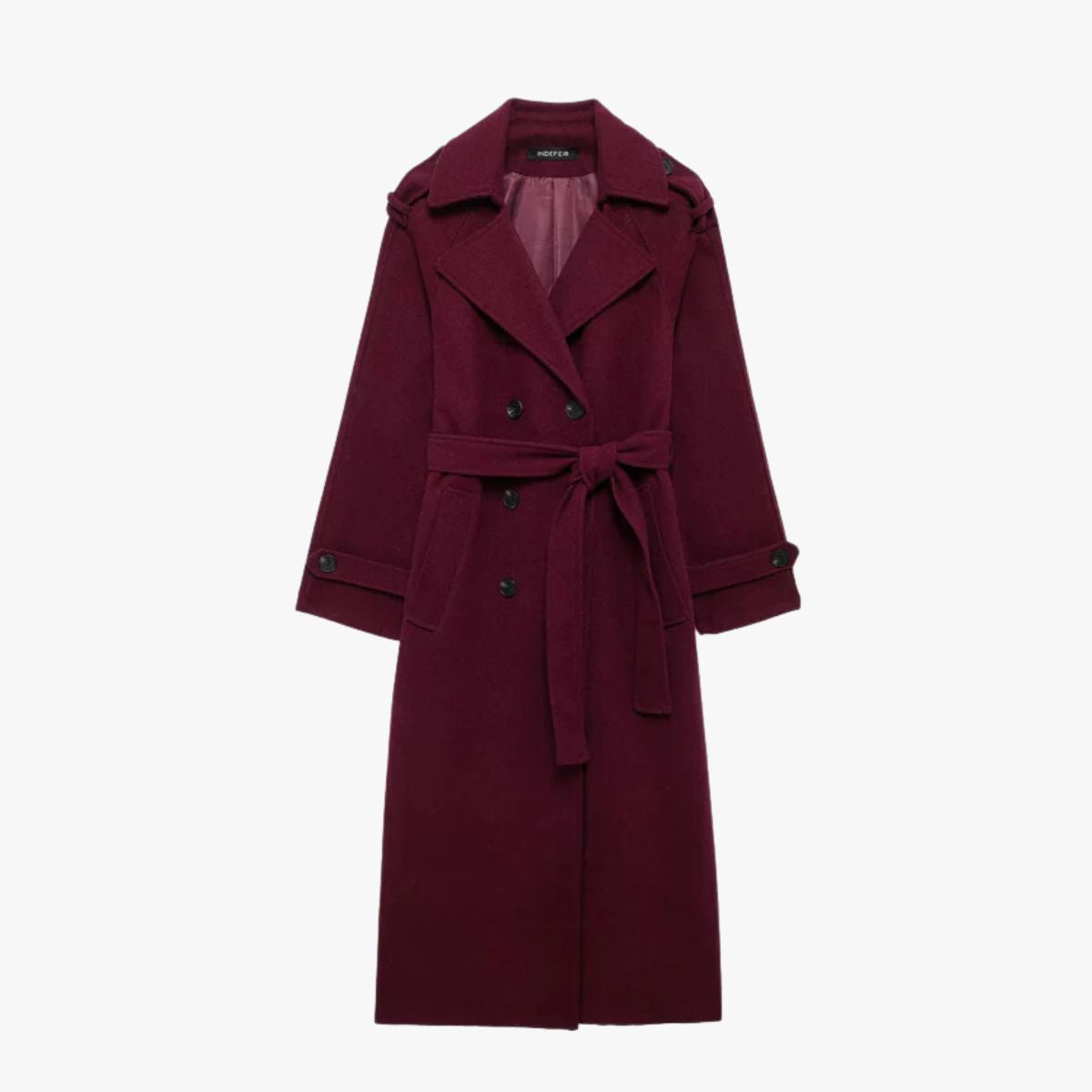 Allysa Elegant Double-Breasted Trench Coat for Women