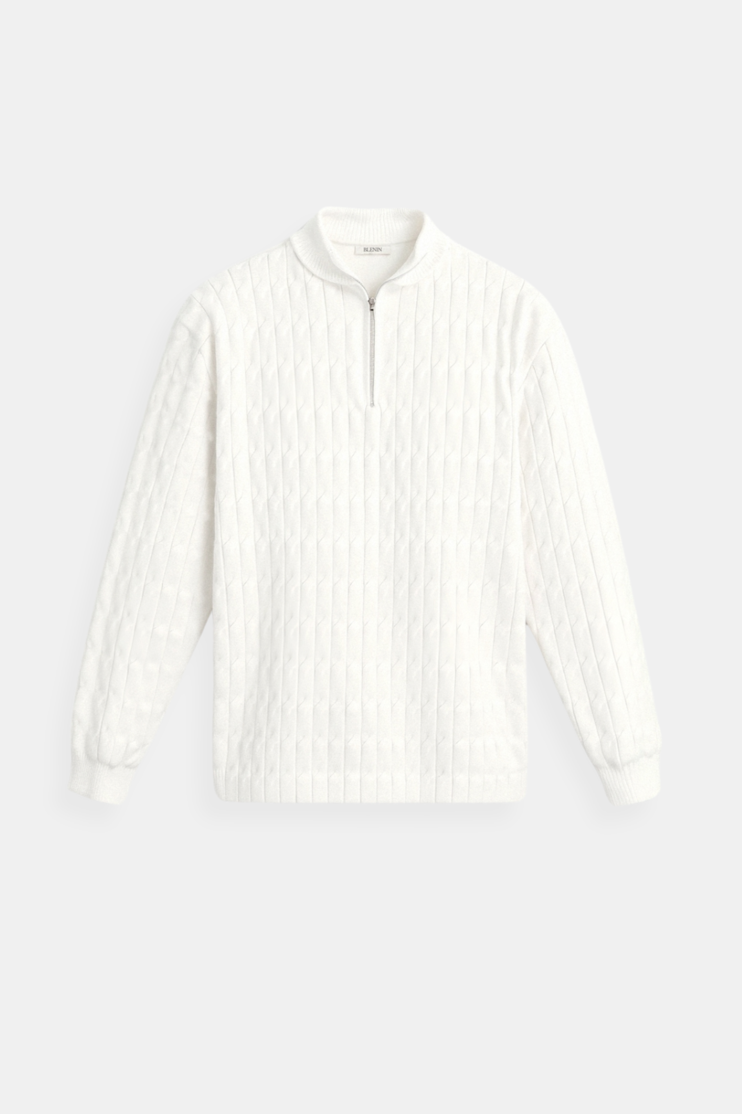 Deshaun | Men's Cable Knit Quarter-Zip Pullover Sweater