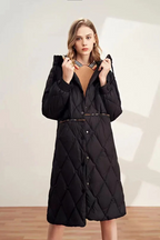 Isela | Elegant Diamond-Stitched Women's Puffer Coat