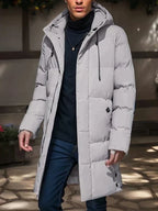 Tyus Men's Quilted Puffer Coat with Hood for Winter Warmth