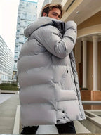 Tyus Men's Quilted Puffer Coat with Hood for Winter Warmth