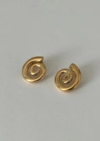 Ayesha Spiral Coil Earrings | Elegant Gold-Tone for Women