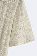 Koda Eyelet Crochet Shirt | Lightweight Men's Summer Top