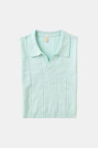 Masiah | Men's Ribbed Knit Polo Shirt