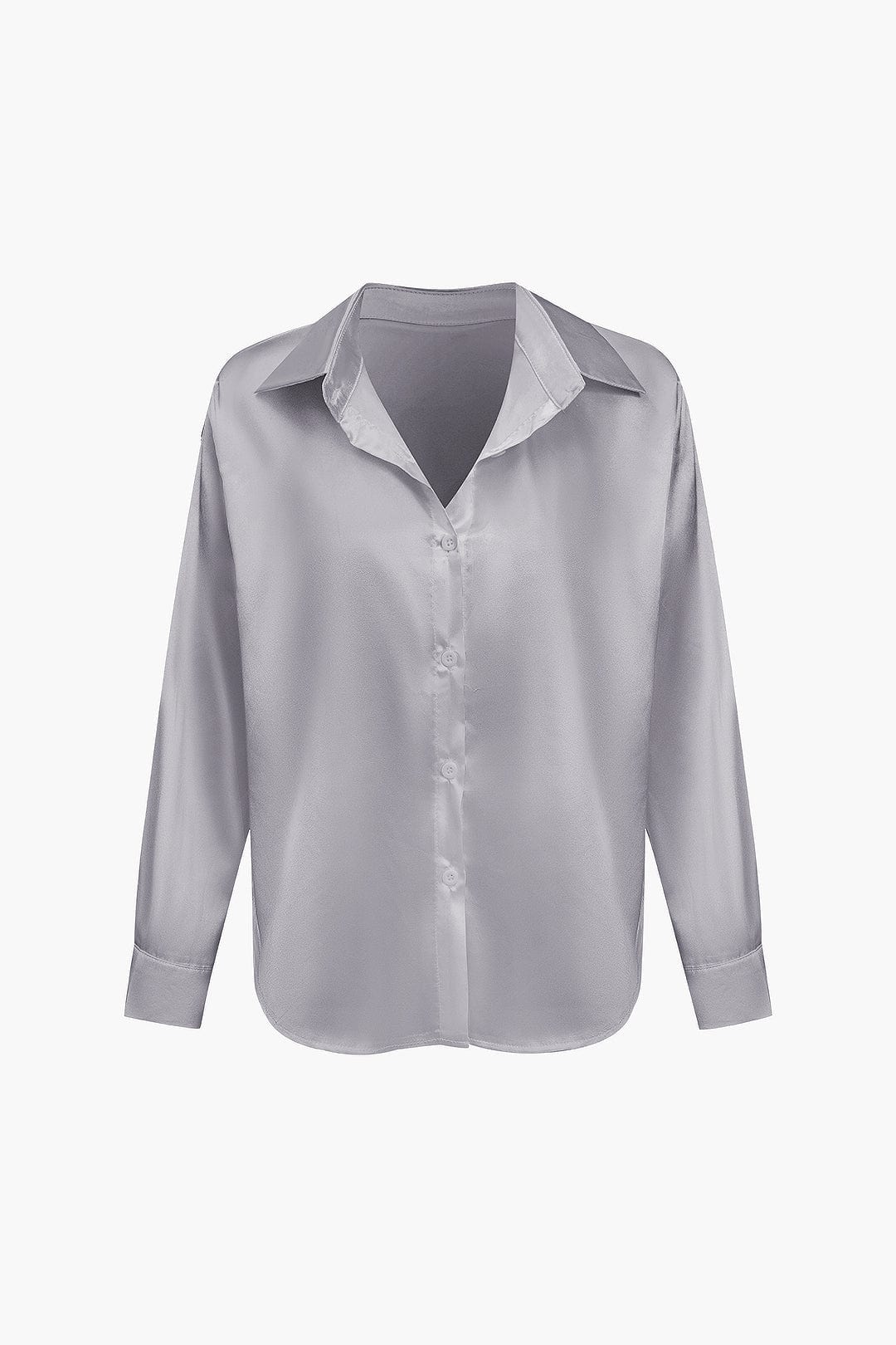 Alix | Women's Elegant Satin Cropped Tie-Front Shirt