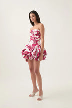 Cayden Floral Bubble Hem Mini Dress | Women's Party Wear