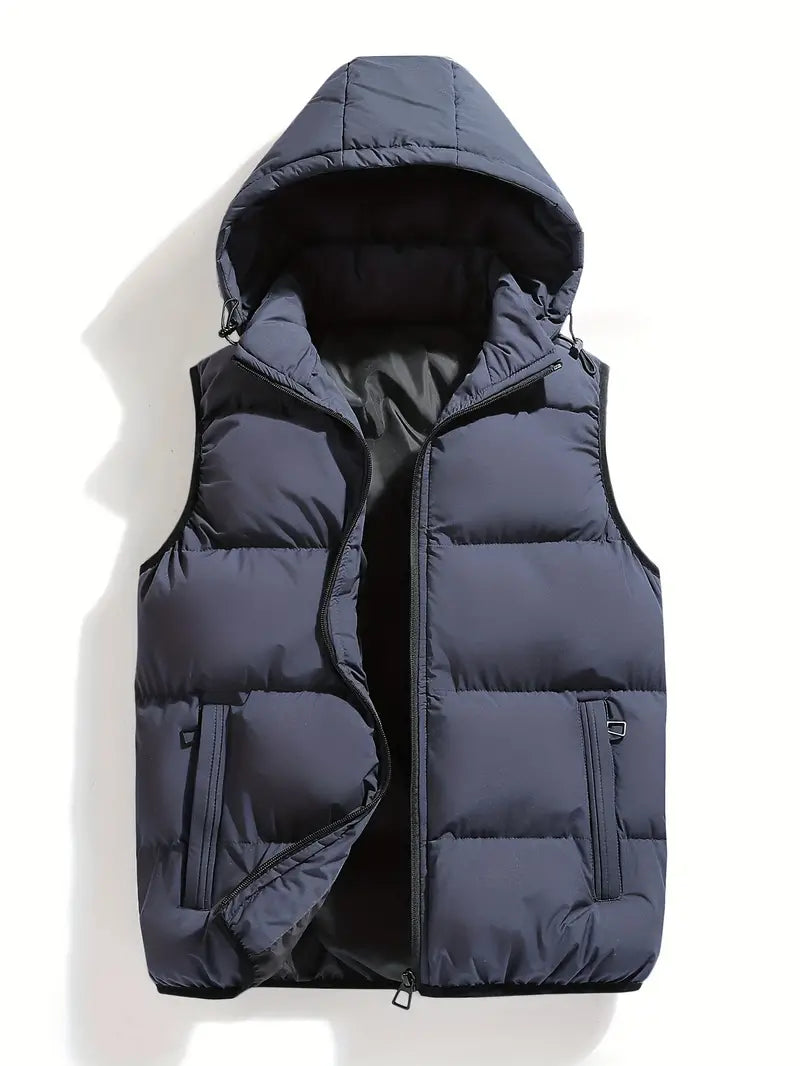 Montgomery | Men's Detachable Hood Quilted Puffer Vest