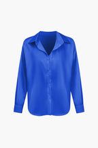 Alix | Women's Elegant Satin Cropped Tie-Front Shirt