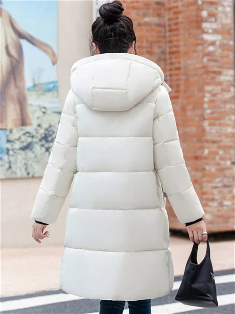 Marcy | Stylish Women's Long Hooded Puffer Coat
