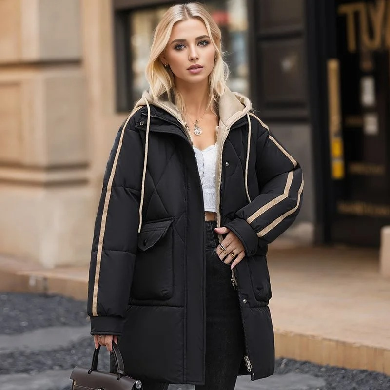 Kinsleigh | Chic Women's Diamond-Quilted Padded Coat