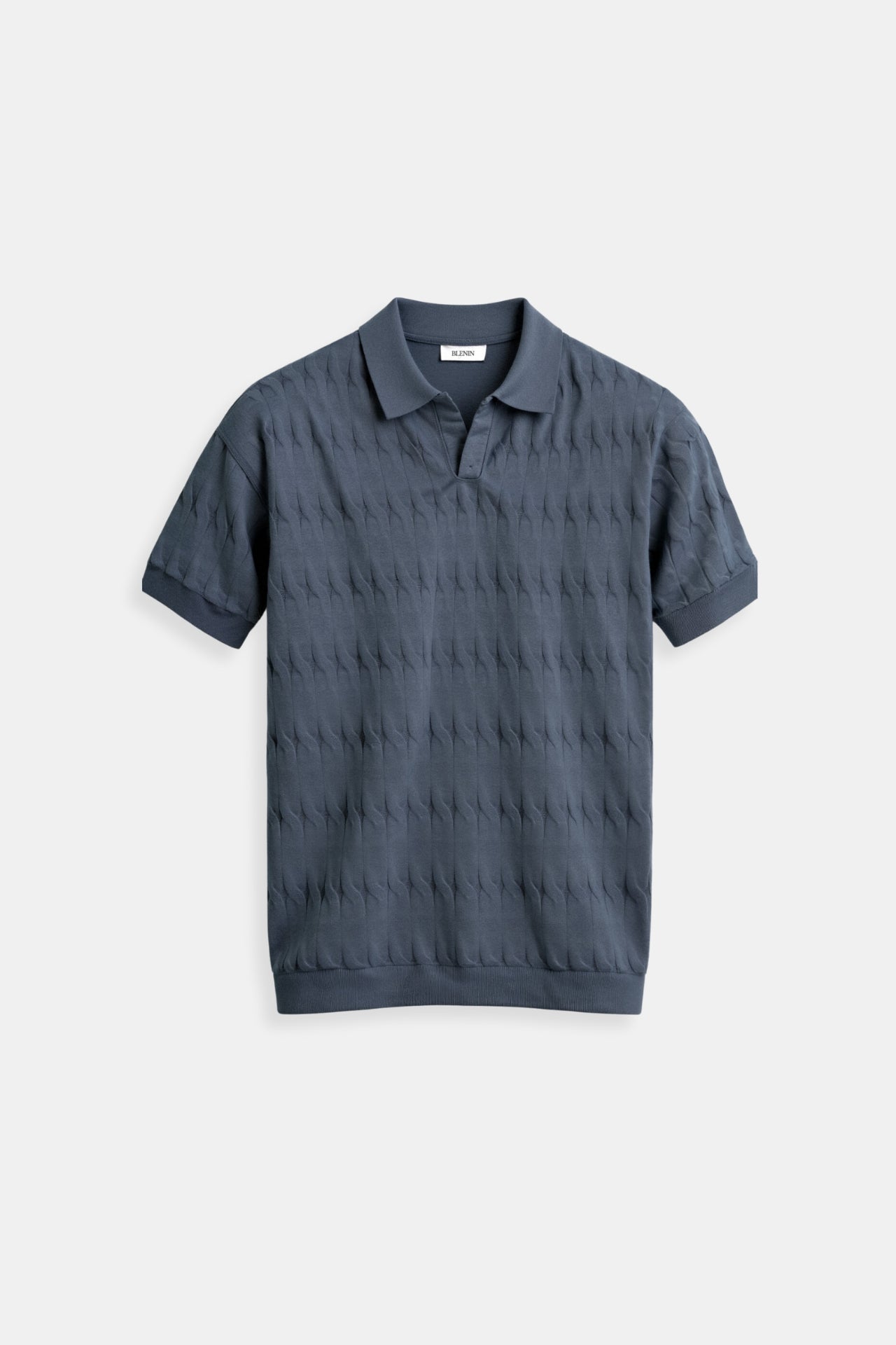Joell Textured Knit Polo Shirt | Men's Smart Casual Top