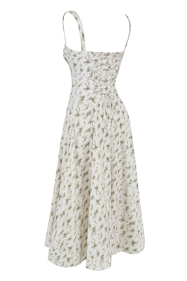 Jules | Romantic Floral Midi Dress for Women
