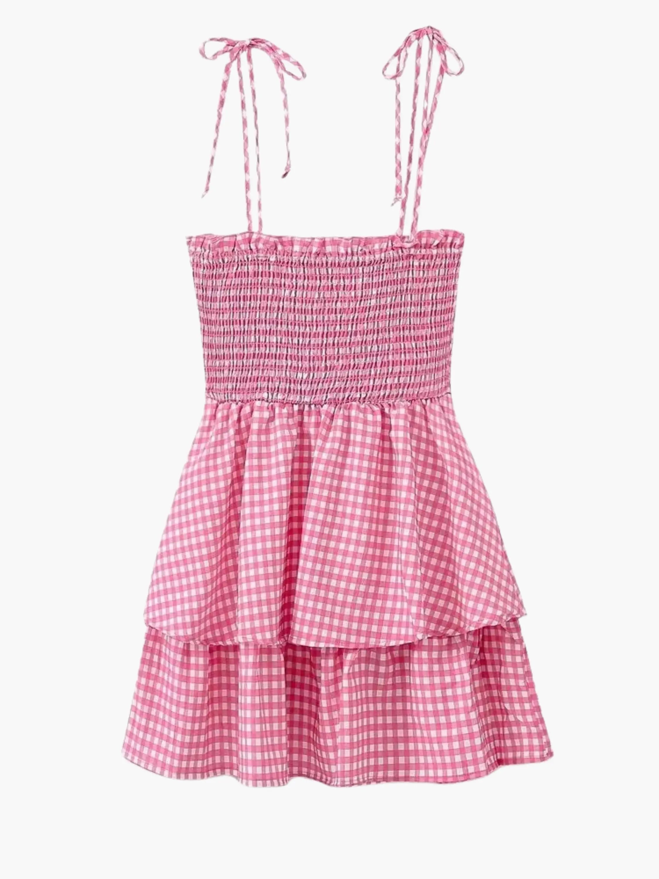 Elayne | Charming Women's Gingham Tiered Summer Dress
