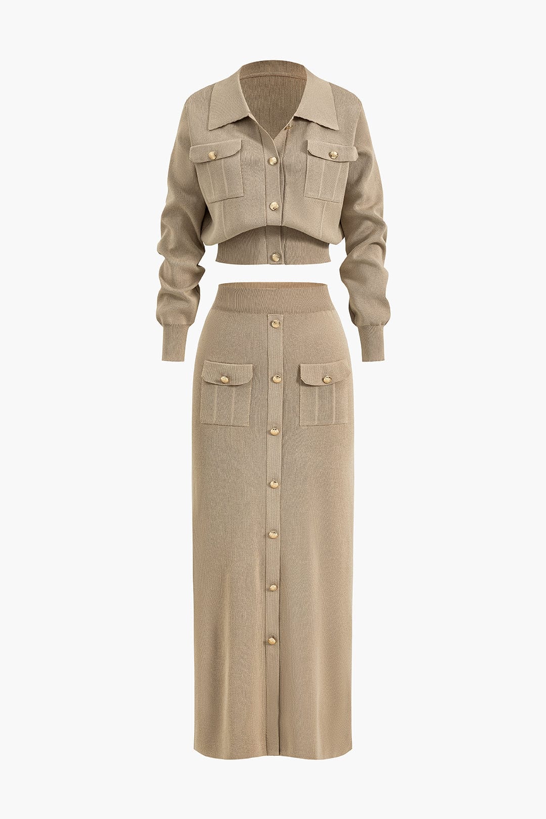 Haydee Knit Set | Chic Women's Blazer & Maxi Skirt