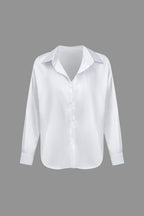 Alix | Women's Elegant Satin Cropped Tie-Front Shirt