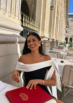 Tanya Elegant Off-Shoulder Draped Dress for Women