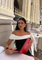 Tanya Elegant Off-Shoulder Draped Dress for Women