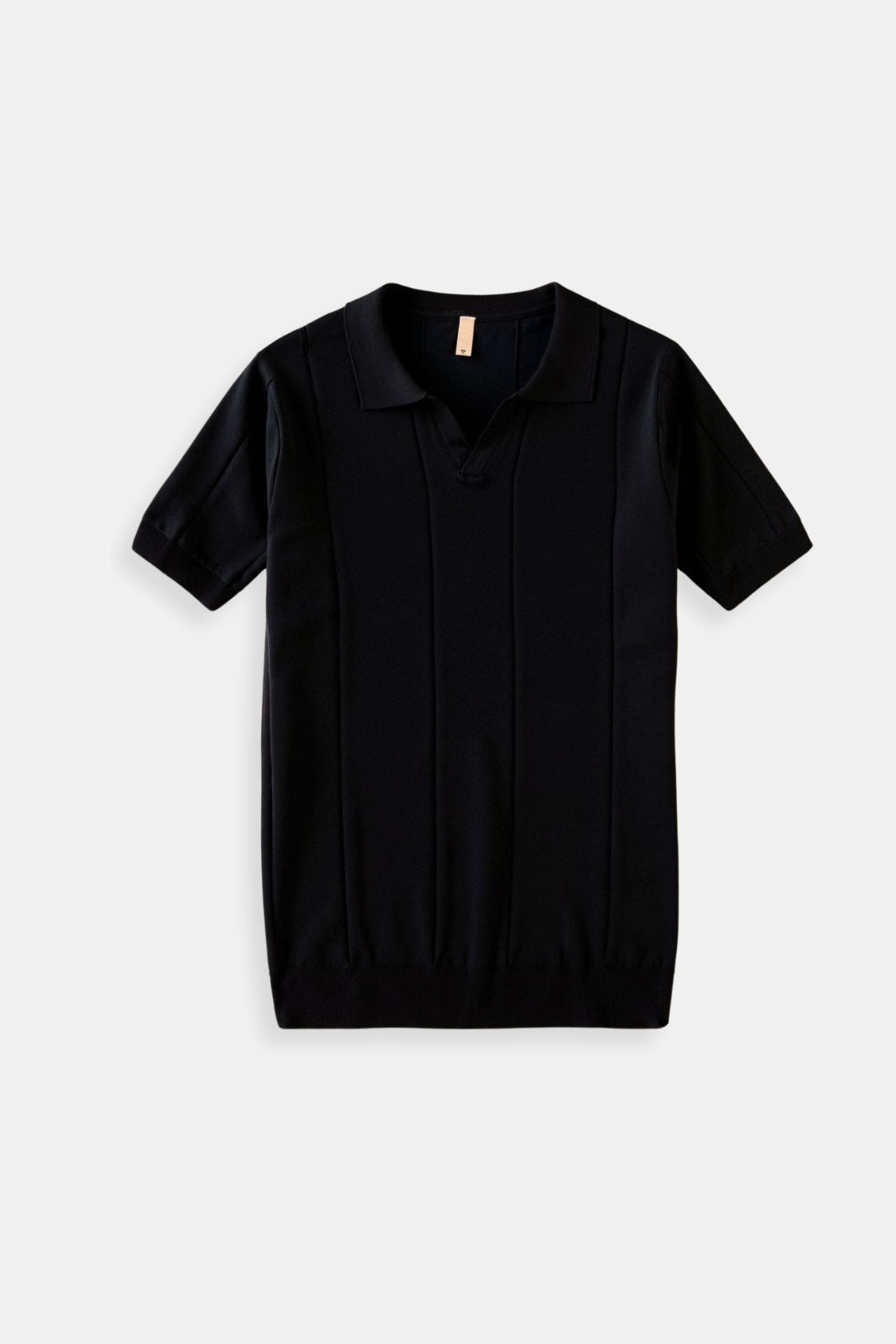 Masiah | Men's Ribbed Knit Polo Shirt