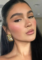 Jolene Twisted Gold & Silver Tone Statement Earrings for Women