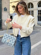 Justyce | Women's Cropped Bomber Jacket