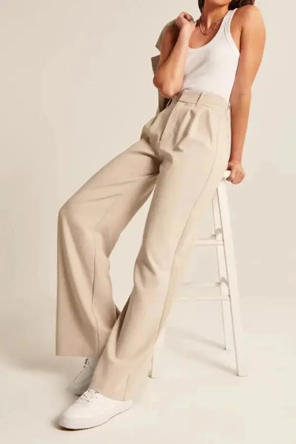 Ardell | Elegant High-Waist Wide-Leg Trousers for Women