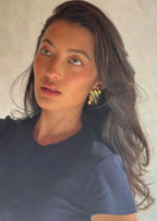 Jolene Twisted Gold & Silver Tone Statement Earrings for Women